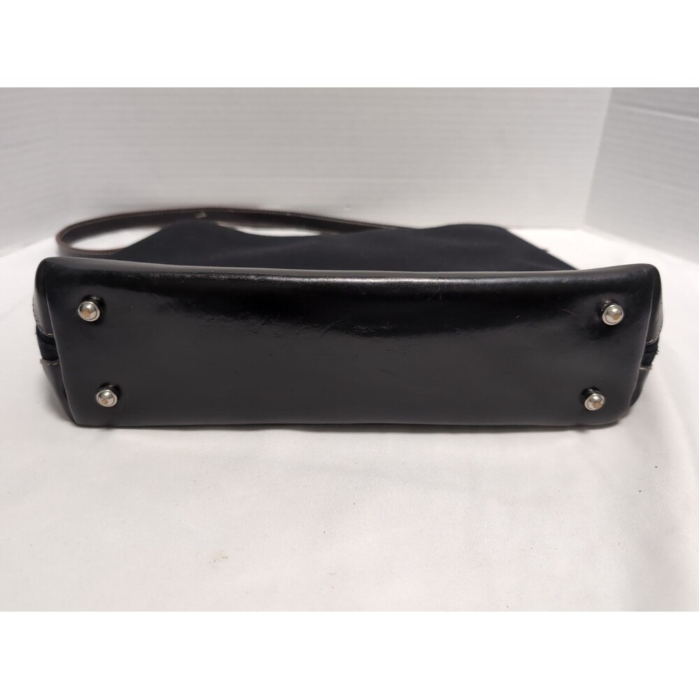 KATE SPADE BLACK CANVAS LEATHER PURSE BAG NEW YORK Beautiful - Picture 7 of 16